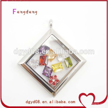 Stainless steel square wholesale charm locket